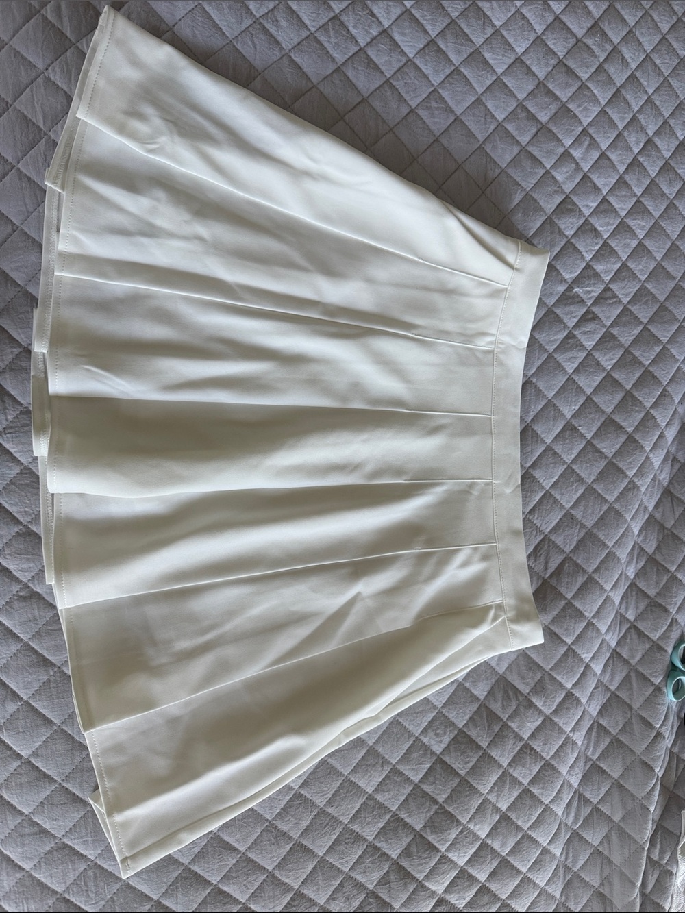White Pleated A-Line Women's Skirt